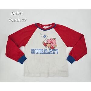 Vintage Dobie Orginals 1980s Strawberry Shortcake Raglan Tee – Size 12